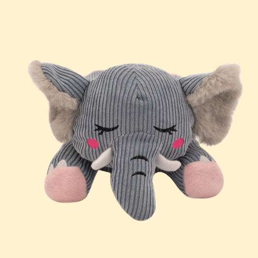 Zippy Paws Snooziez Elephant - Silent Squeaker!