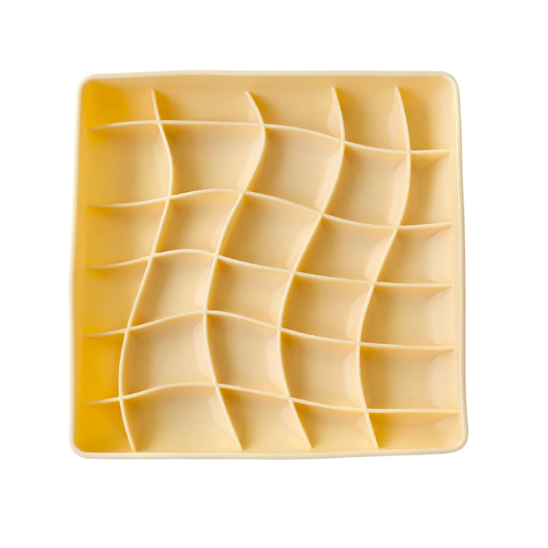 Wavies Slow Feeder Bowl | Clementine