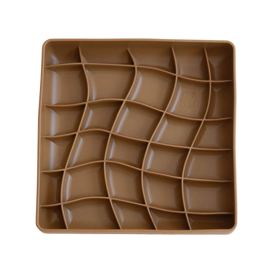 Wavies Slow Feeder Bowl | Carob